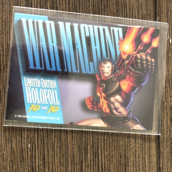 ’94 Marvel Masterpieces trading card: Limited Edition Holofoil: War Machine 10 - Picture 2 of 2